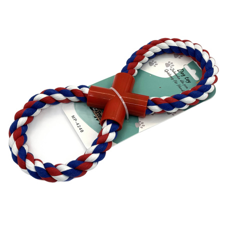 Mr. Pretzel Sznur z dwoma pętlami Ósemka do szarpania 30cm