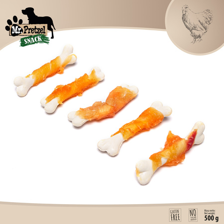 MP-4023 Mr. Pretzel Kostki z miękkim kurczakiem 500g
