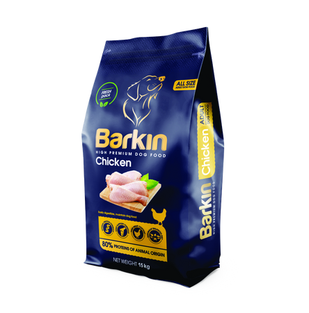 Karma sucha PREMIUM dla psa BARKIN KURCZAK 15KG