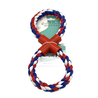 Mr. Pretzel Sznur z dwoma pętlami Ósemka do szarpania 30cm
