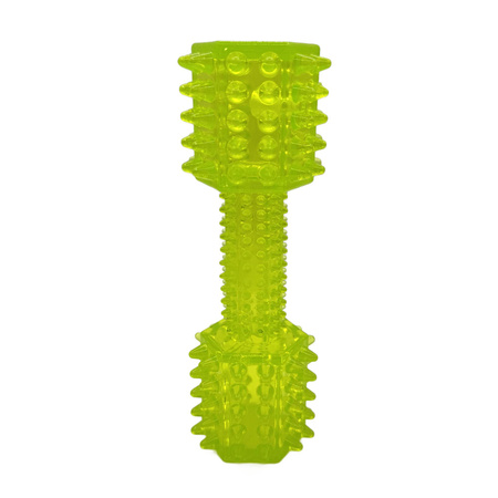 Mr. Pretzel Zabawka hantel gumowy miękki półprzezroczysty dla psa 18 cm