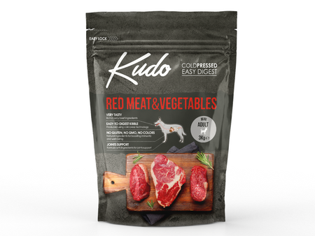 Karma Kudo Cold Pressed Czerwone Mięso&Warzywa Mini Adult 3kg